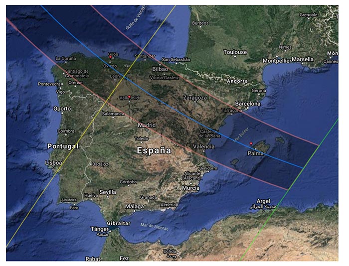 Dónde ver el eclipse solar total en España de agosto 2026 4 Mapa provincias donde se verá el eclipse solar total España agosto 2026