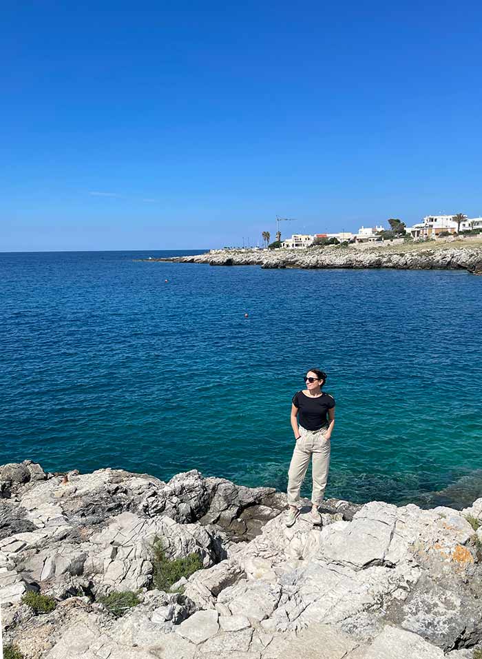 Playas rocosas en Santa Maria al Bagno Puglia 